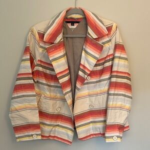 Tommy Hilfiger Red and Cream Striped Blazer